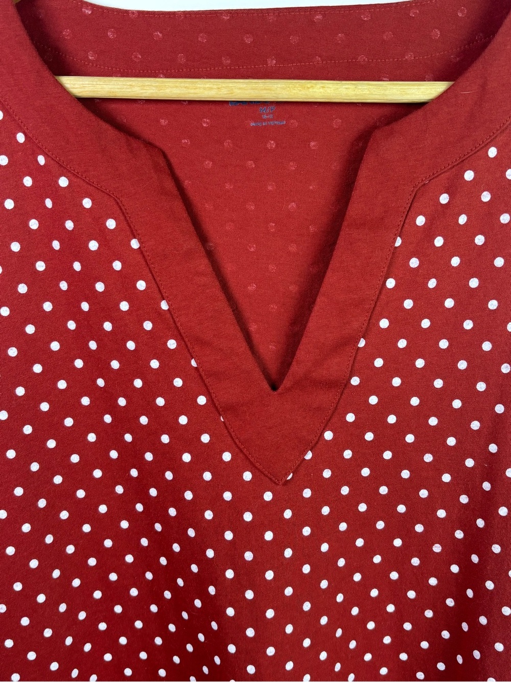 Lands' End Rust Dot Pattern Women's Dres with pockets size Medium - Picture 2 of 8